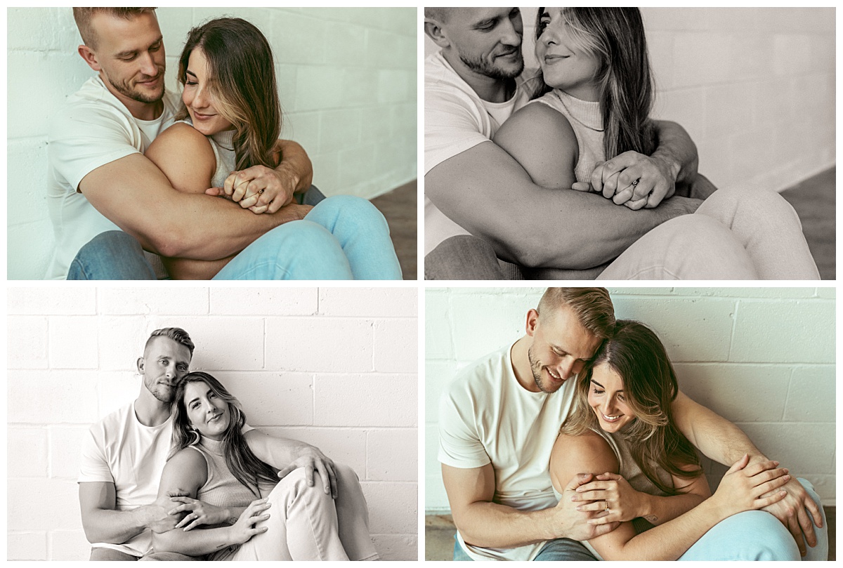 fiance wraps arms around his girl by Virginia Beach photographer