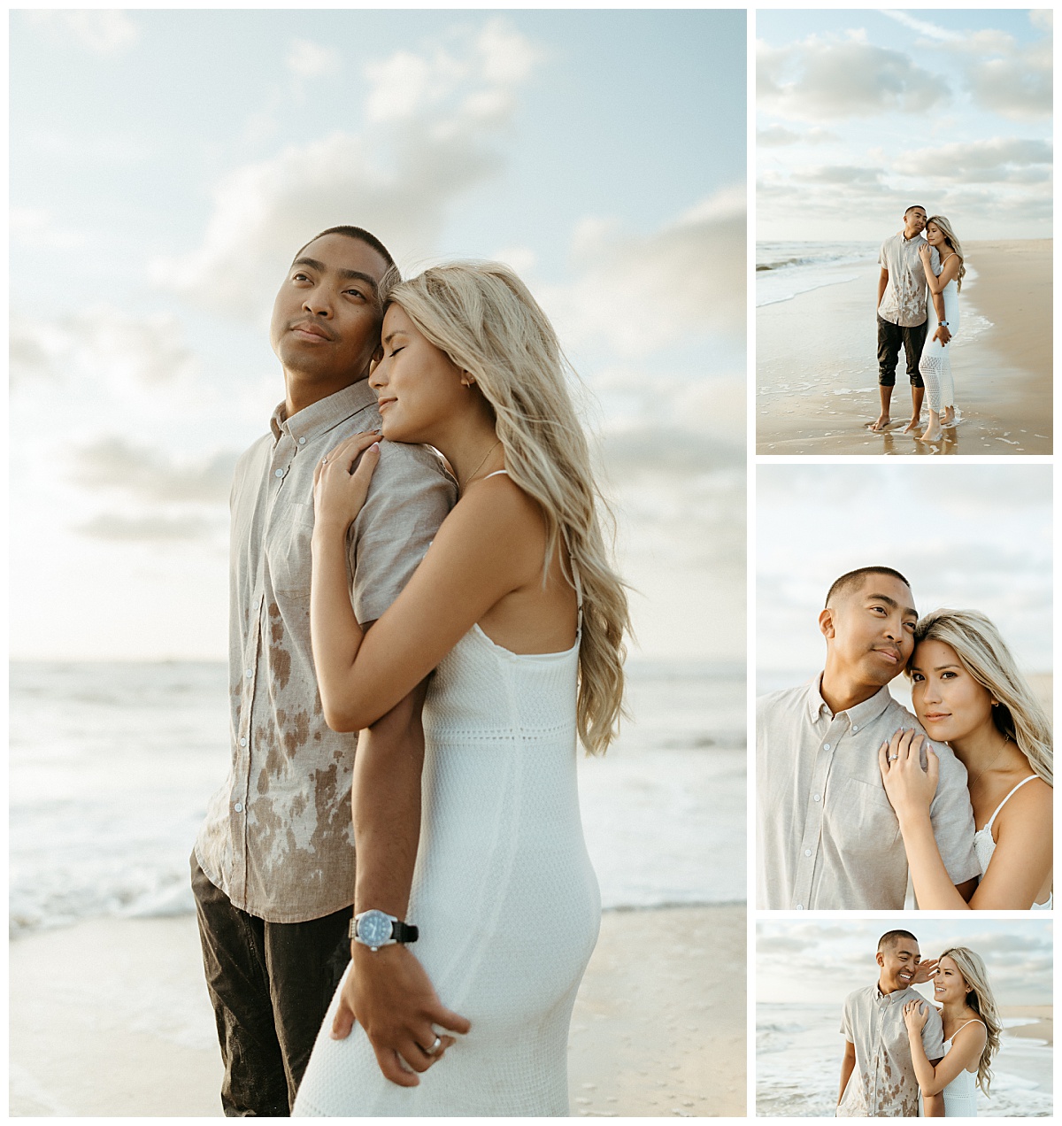 girl rests her head on guy's shoulder by Virginia Beach photographer