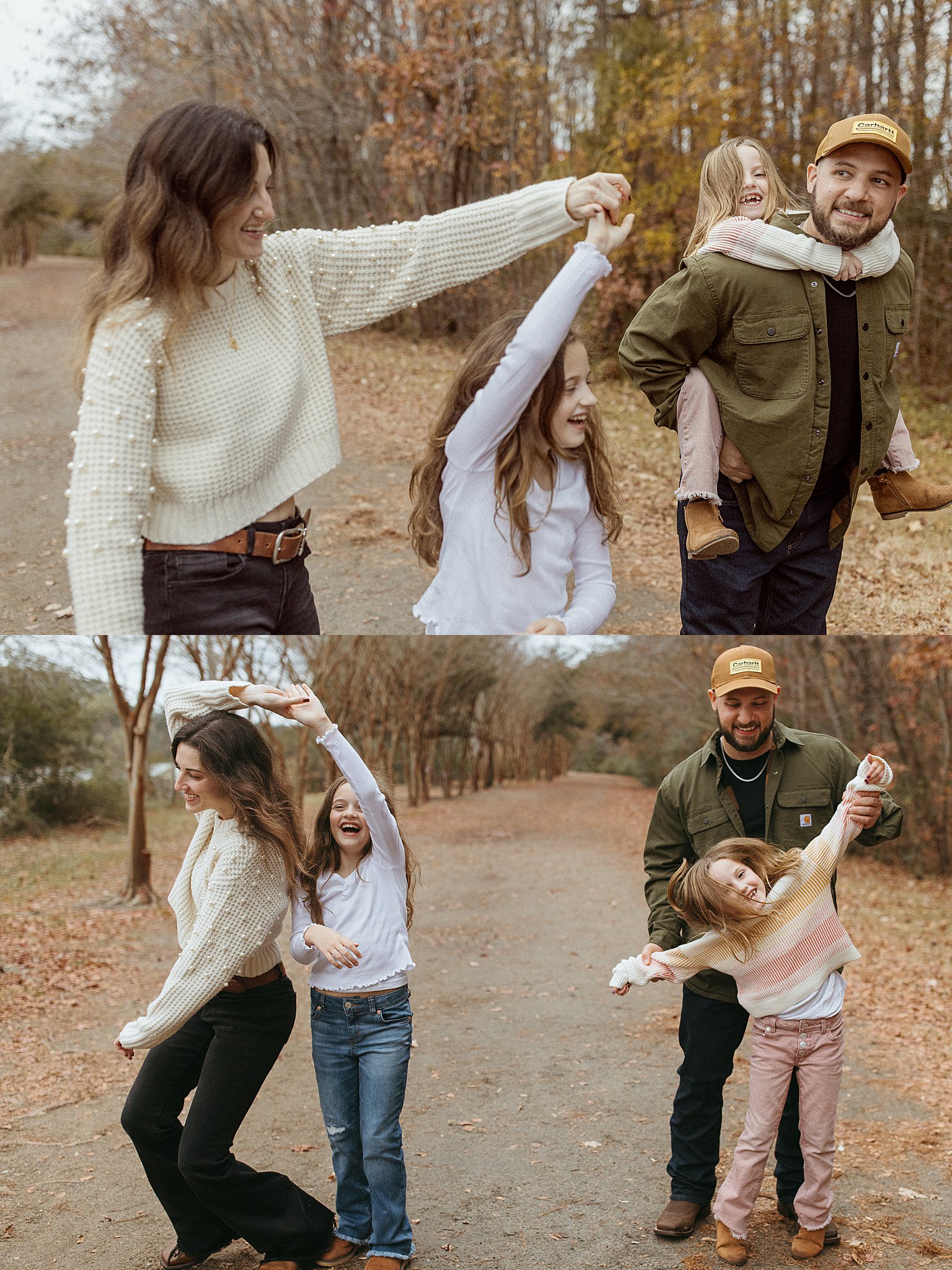 family dances around and spins by Nikki Meer Photography