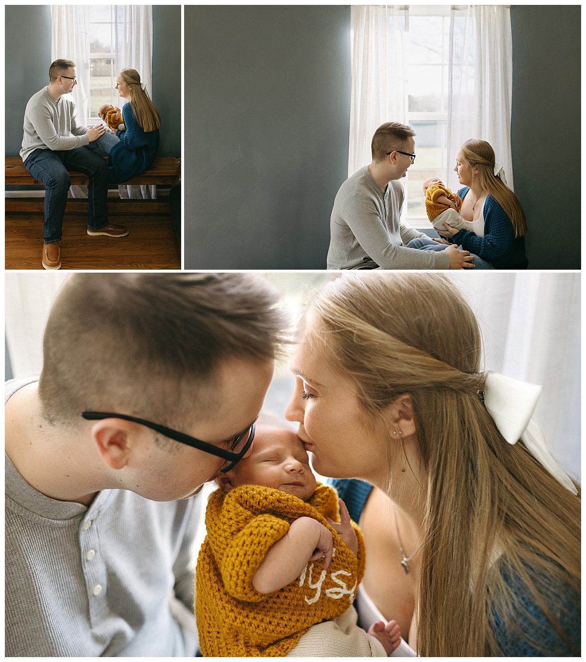 parents kiss son's head by Nikki Meer Photography